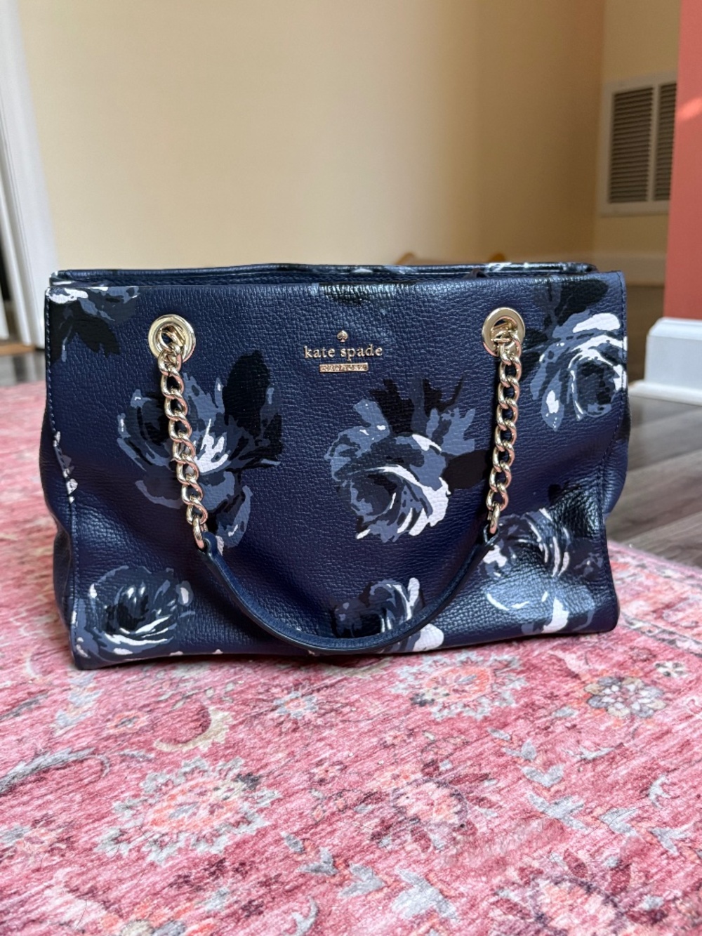 Kate Spade | Briar Lane Night Rose | Leather Shoulder or Crossbody Bag